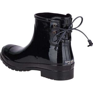Women's Walker Turf Rain Boot Black by Sperry size 6